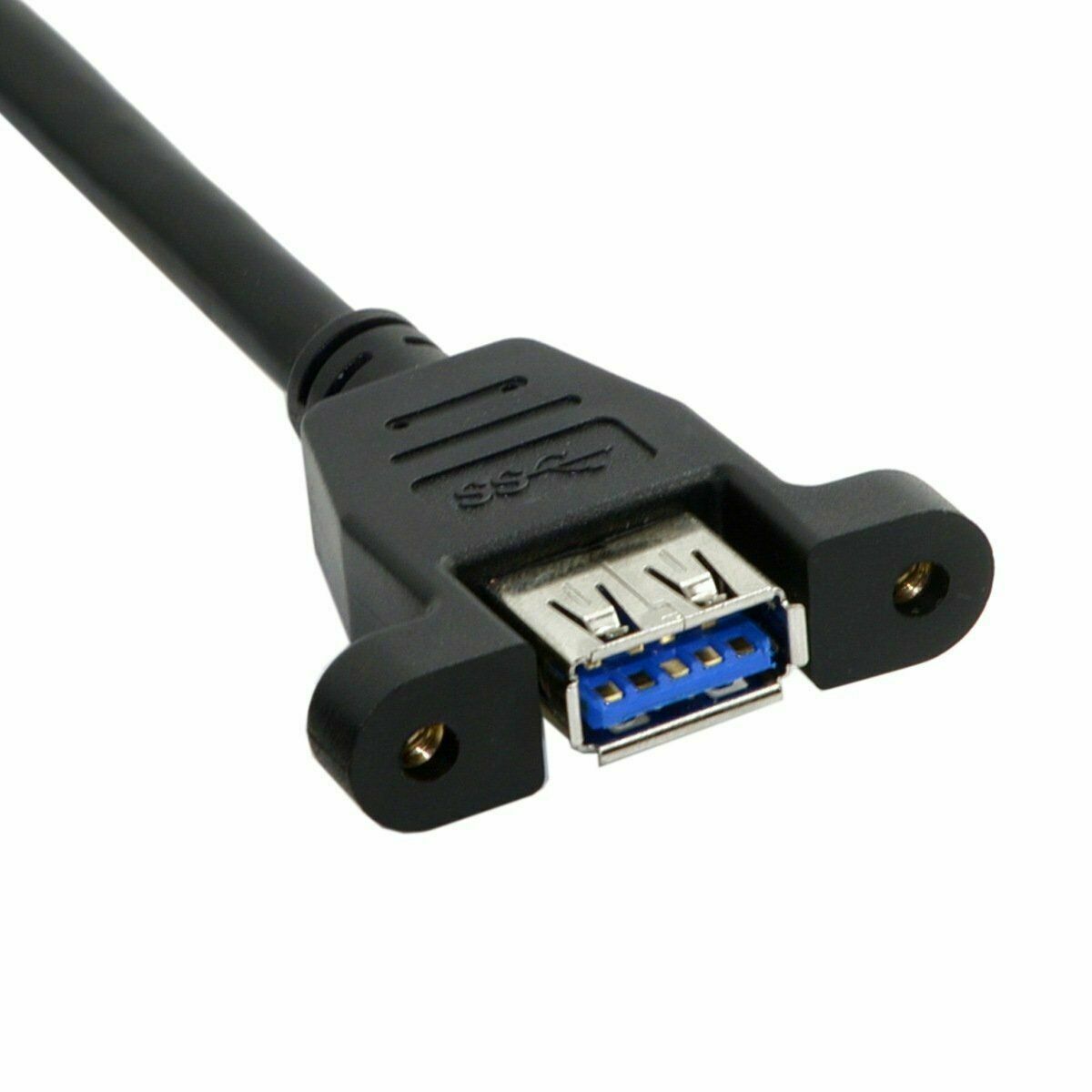 USB-A 3.0 Female Panel Mount to Motherboard 20 Pin Female Header Cable 0.25m