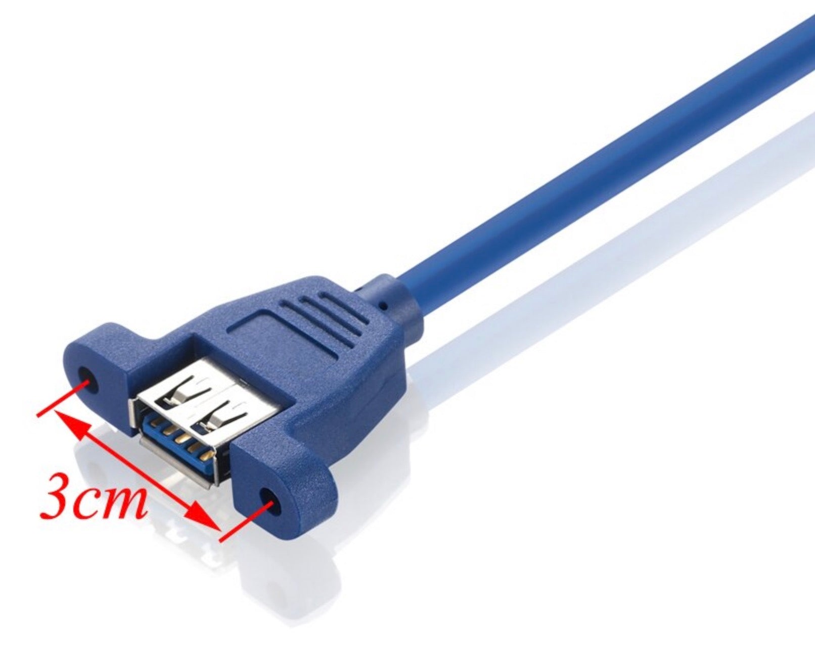 20-pin Motherboard Header to Dual USB 3.0 A Female Y Splitter Panel Mount Cable