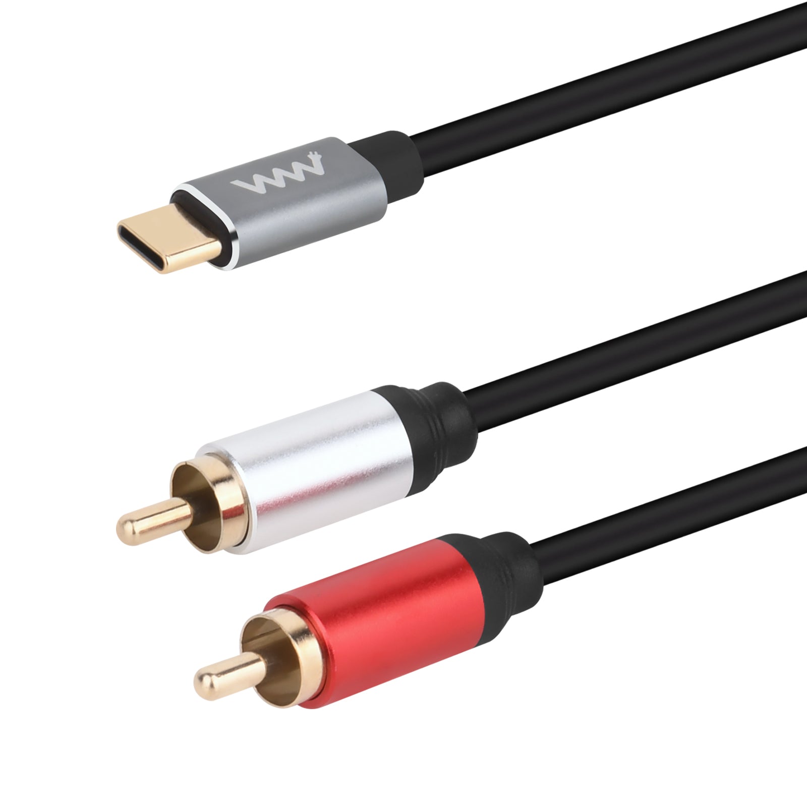 USB C Male to Dual RCA Male Stereo Audio Converter Cable 3m