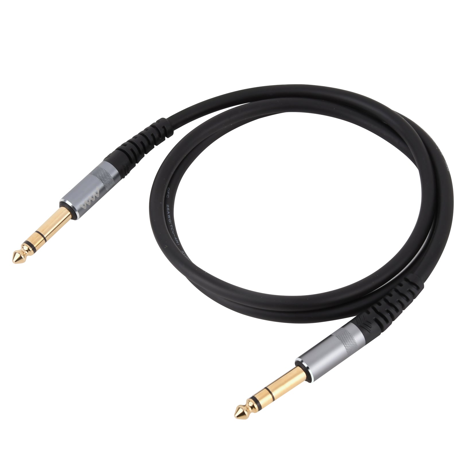 6.35mm TRS Male to Male Stereo Cable – Professional 1/4" Audio Lead 1m