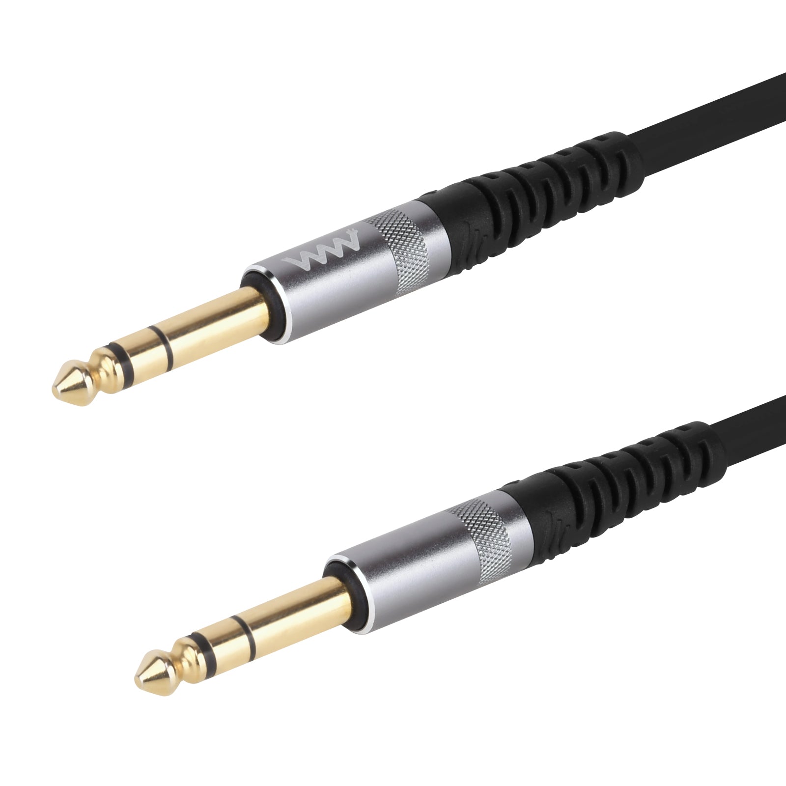 6.35mm TRS Male to Male Stereo Cable – Professional 1/4" Audio Lead 1m