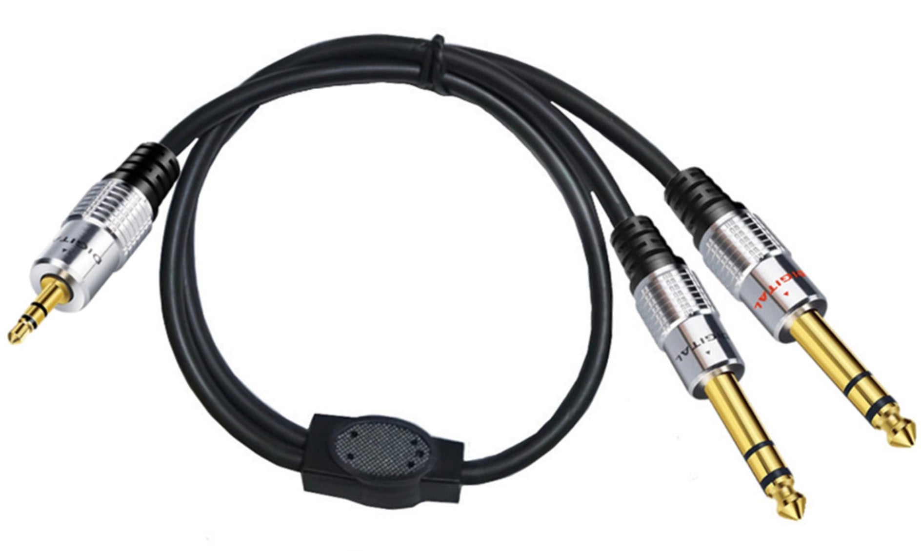 3.5mm trs male to dual 6.35mm ts stereo splitter cable