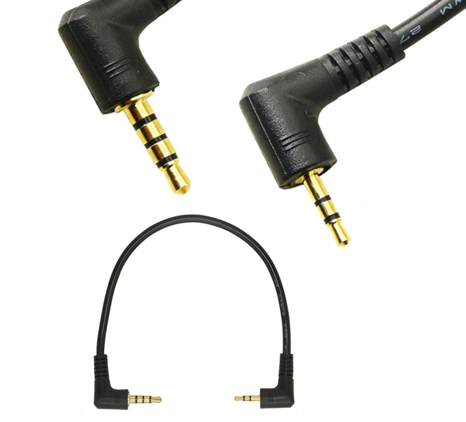3.5mm 4 Pole Male to 2.5mm 3 Pole Male Headset Stereo Audio Aux Cable 0.2m