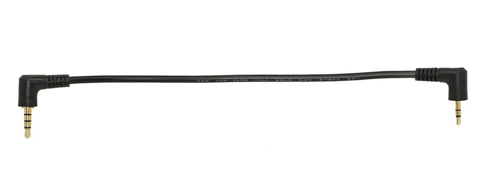 3.5mm 4 Pole Male to 2.5mm 3 Pole Male Headset Stereo Audio Aux Cable 0.2m