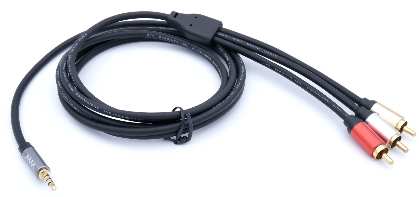 3.5mm Jack to 3 x RCA Stereo Audio Video Cable 1.8m