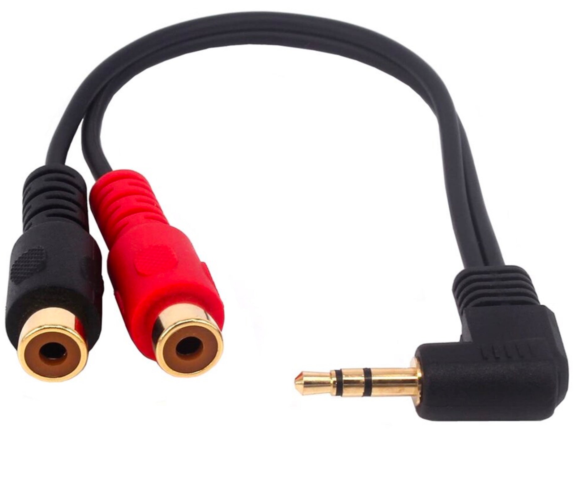 3.5mm TRS male to dual RCA female Y cable 0.2m