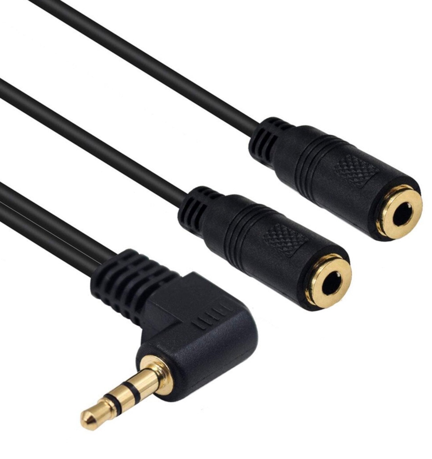 3.5mm 3 Pole Male to Dual 3.5mm Female Headphone Audio Splitter Cable 0.15m