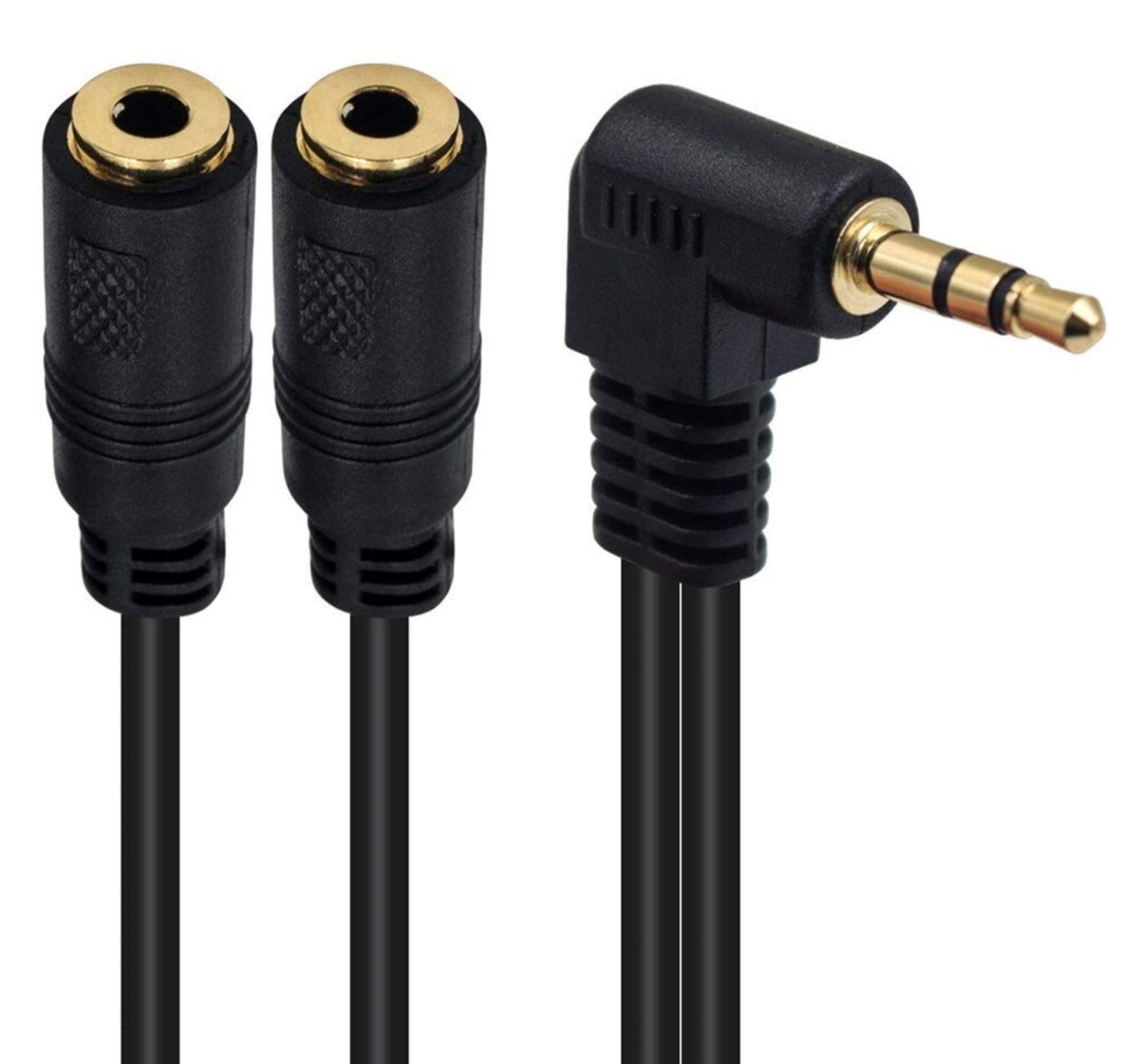 3.5mm 3 Pole Male to Dual 3.5mm Female Headphone Audio Splitter Cable 0.15m