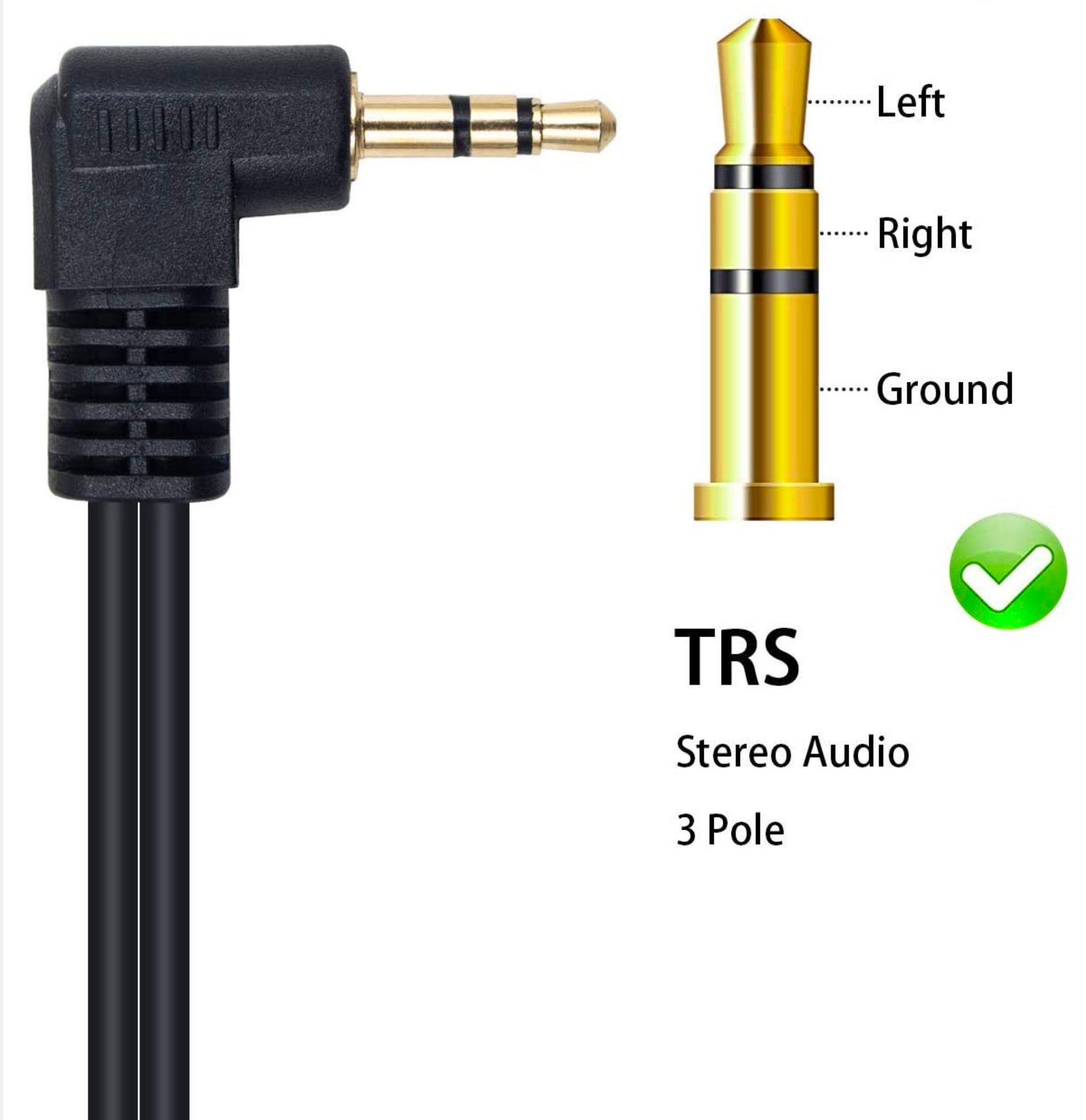 3.5mm 3 Pole Male to Dual 3.5mm Female Headphone Audio Splitter Cable 0.15m