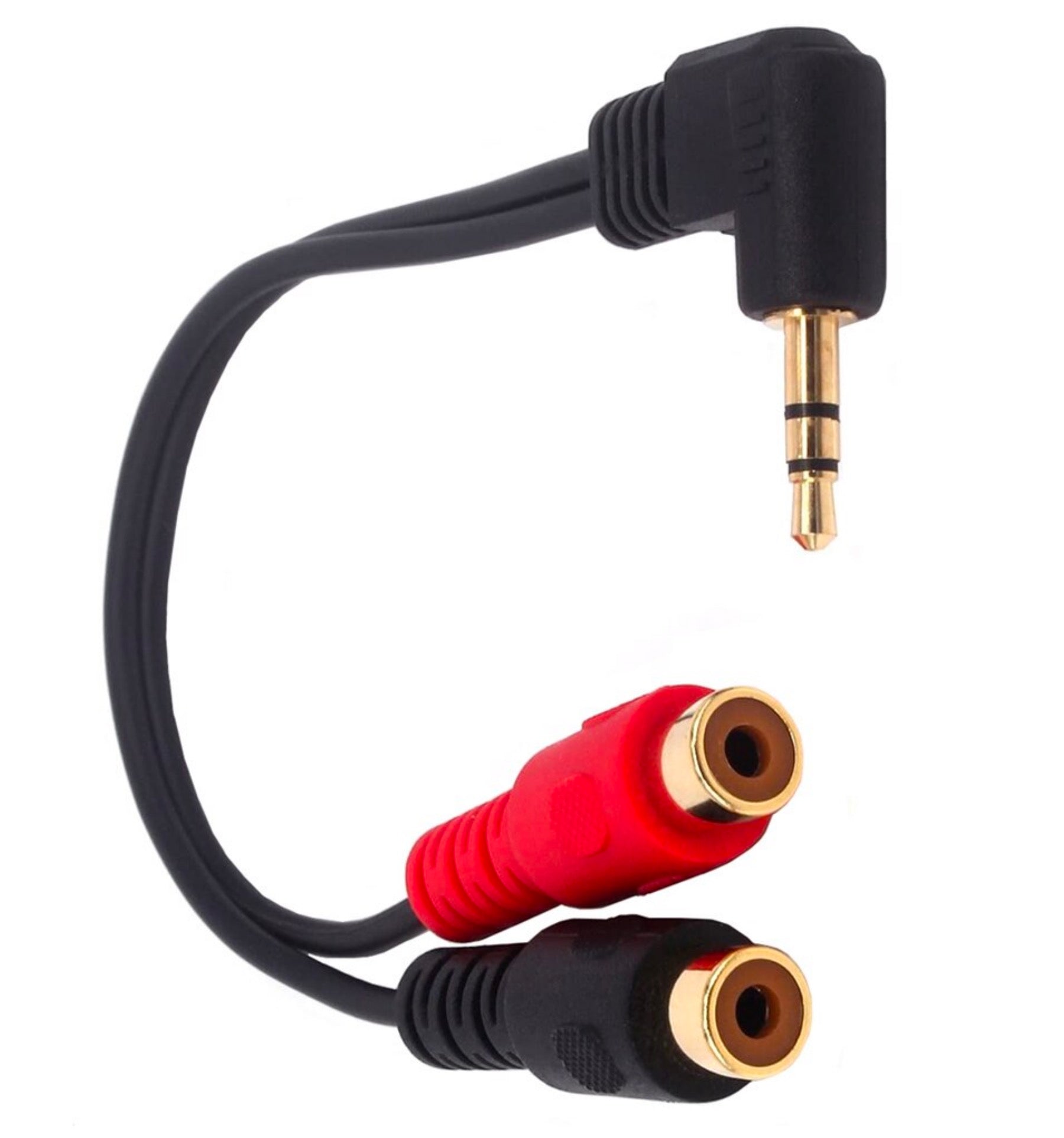 3.5mm TRS (1/8 in) Jack Male to 2 RCA Phono Female Stereo Audio Y Cable 0.2m