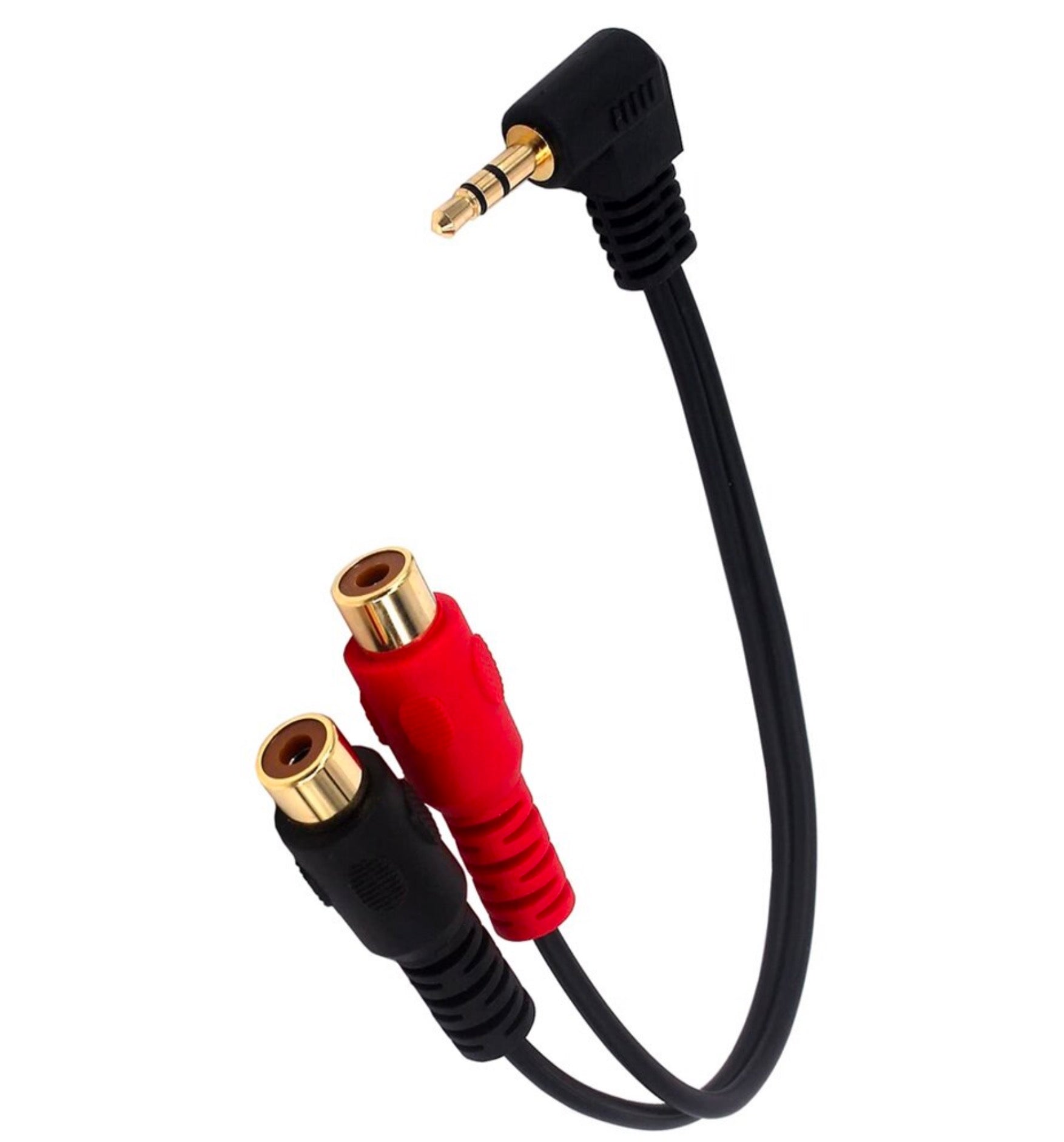 3.5mm TRS (1/8 in) Jack Male to 2 RCA Phono Female Stereo Audio Y Cable 0.2m