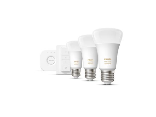 Philips Hue White ambience Starter Kit E27- Bridge, 3 smart bulbs, Dimmer Switch