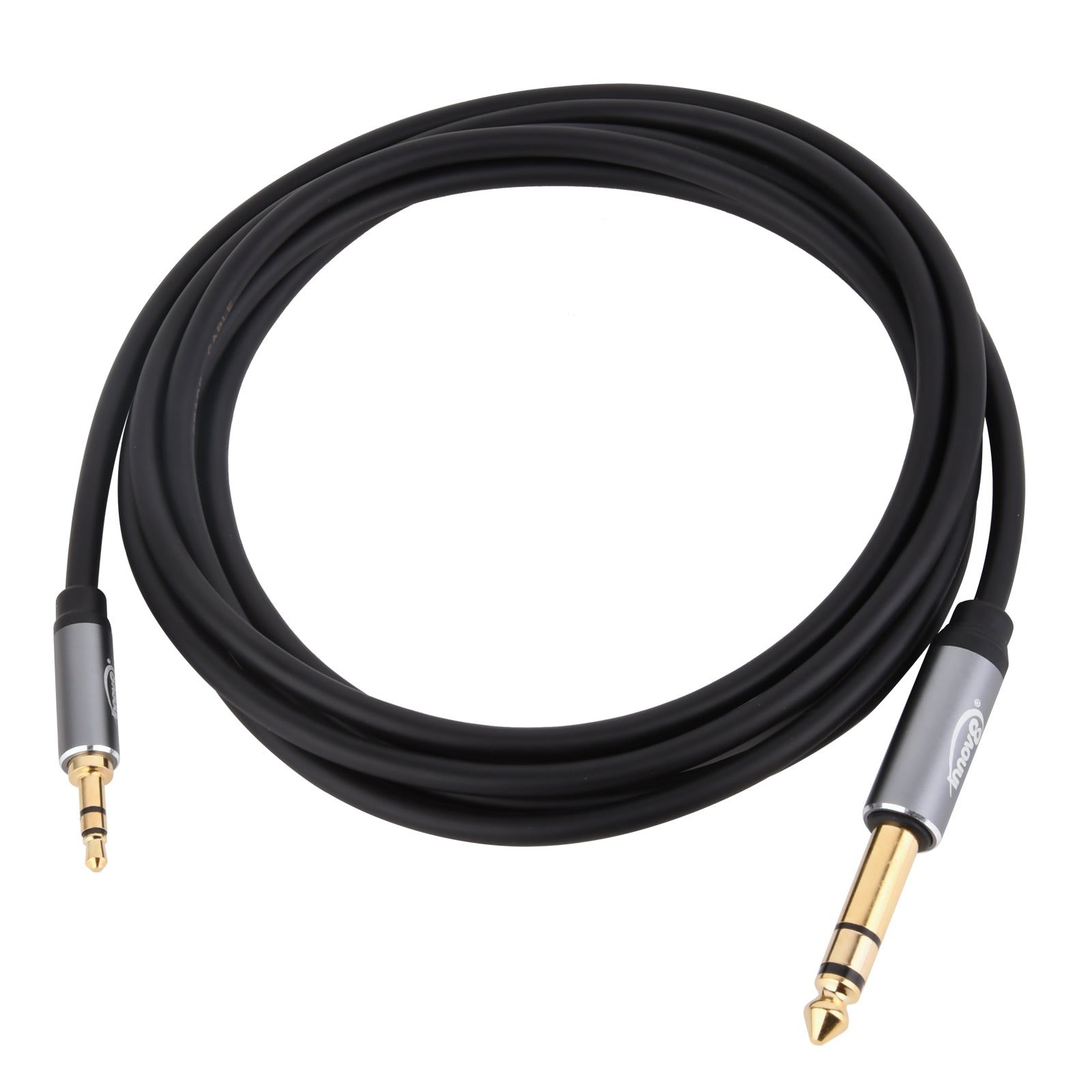 3.5mm to 6.35mm TRS Stereo Audio Extension Cable 1.8m