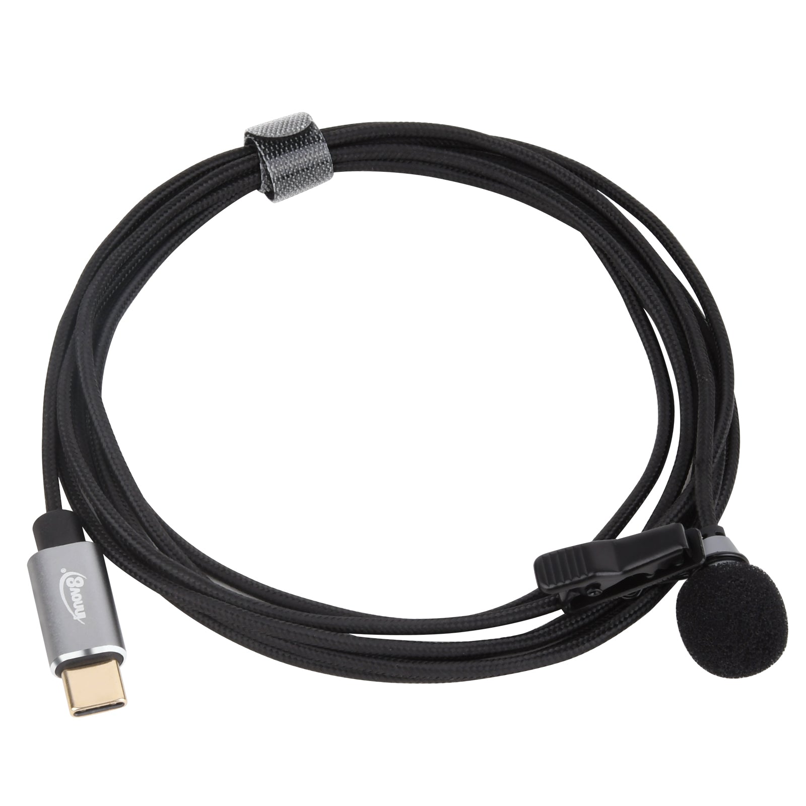 USB-C Lavalier Condenser Microphone for Audio Recording with Mini Clip 2M