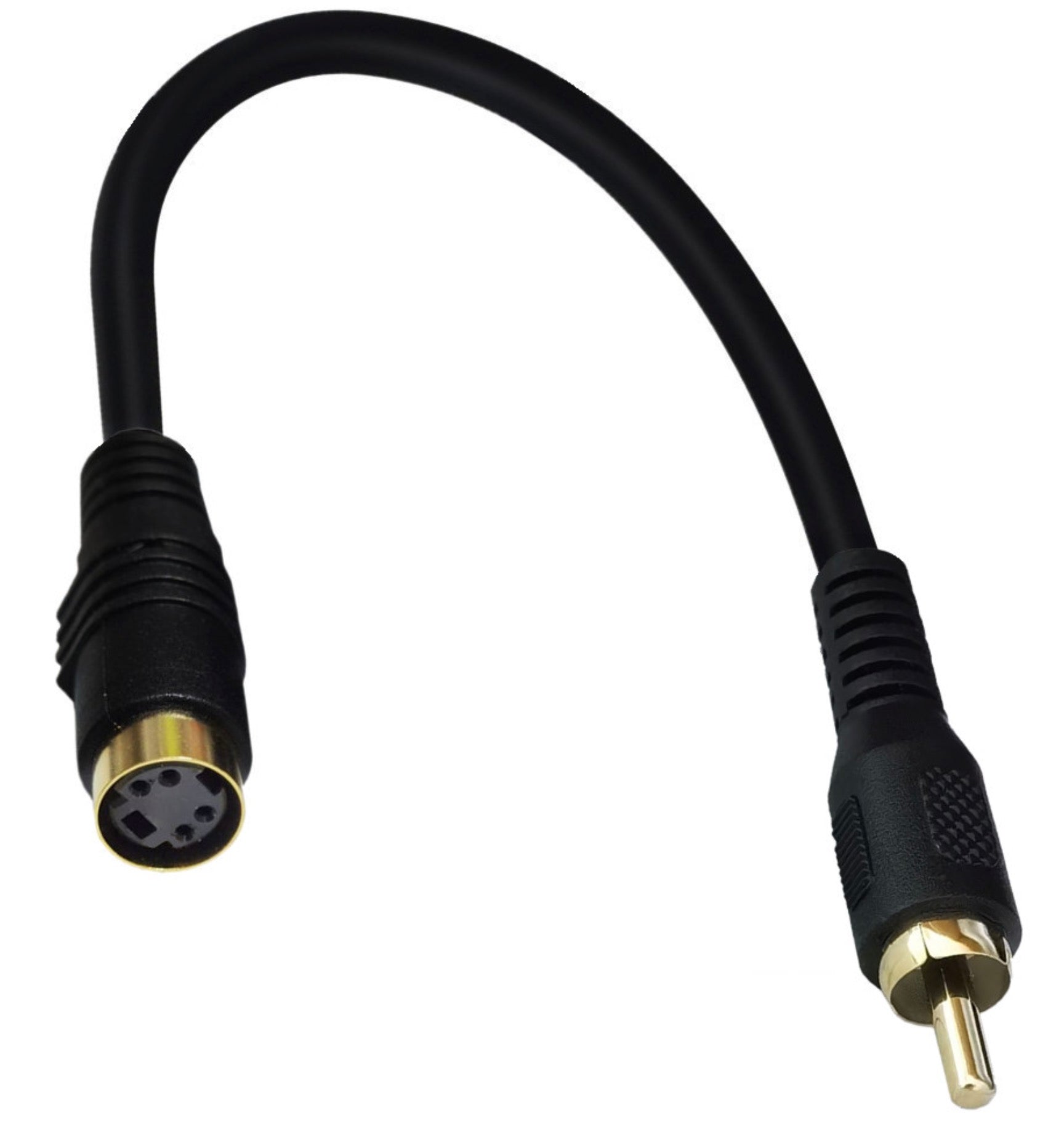 4-pin Mini DIN male to RCA male audio video adapter cable