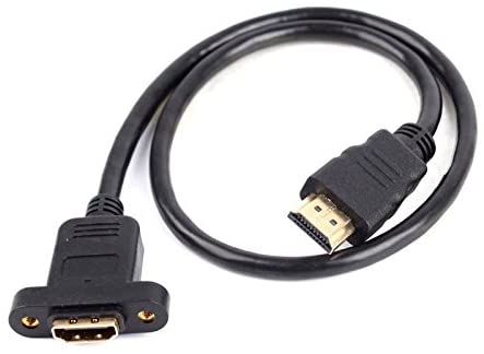 HDMI Male to Female Panel Mount Video Cable
