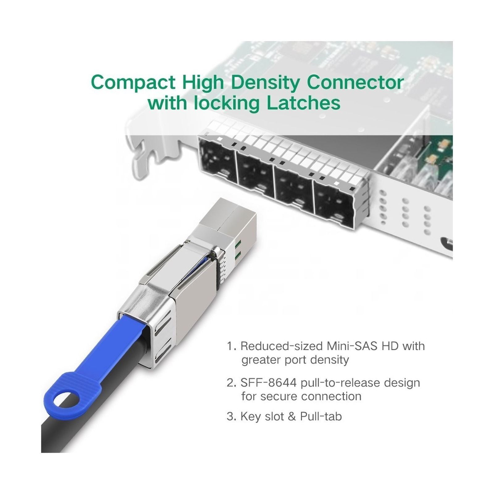 SAS HD SFF-8644 to 4 Port SATA Hard Disk Data Server Raid Cable 1m