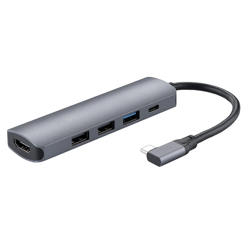 5-in-1 USB-C hub with HDMI, USB 3.0, dual USB 2.0 and 100W Power Delivery