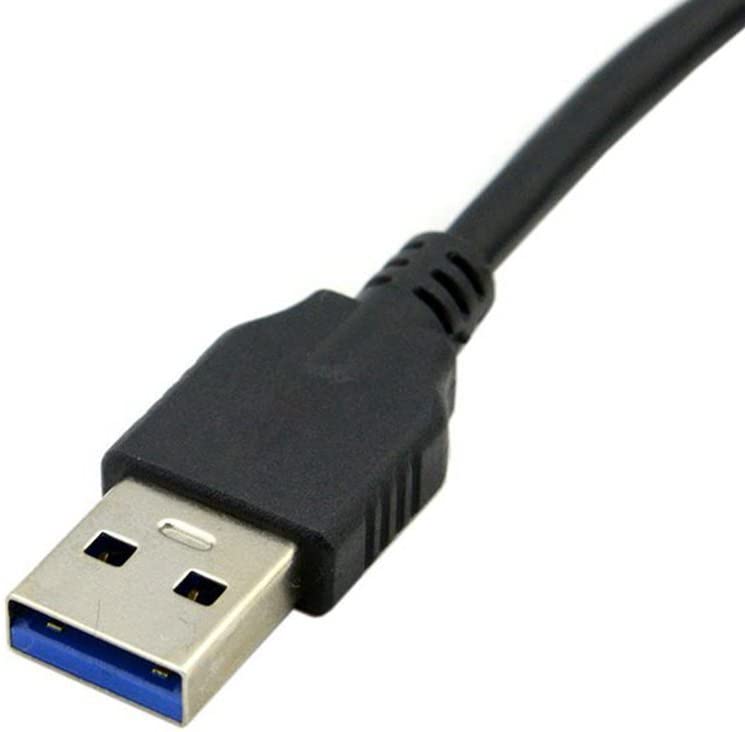 USB 3.0 A Male to USB C Angled Male Data Charging Cable 1m