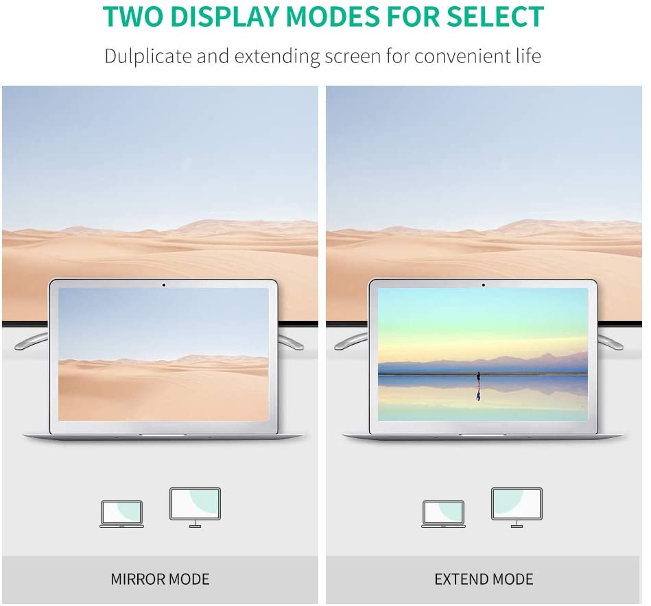 Mini DisplayPort to DisplayPort cable for MacBook and Surface