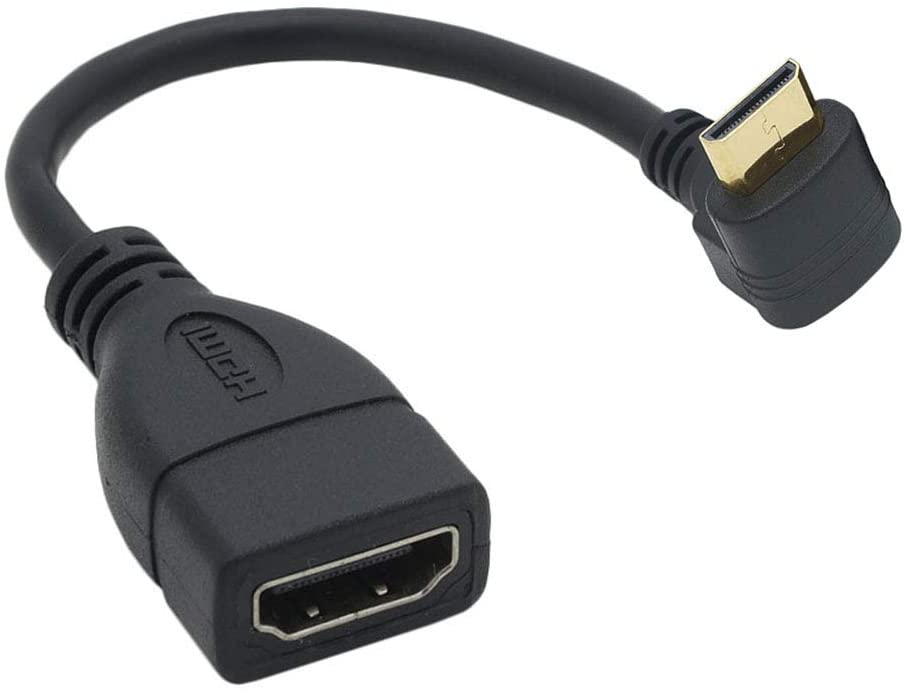 Mini HDMI to HDMI Female Cable – Male to Female Audio Video Converter