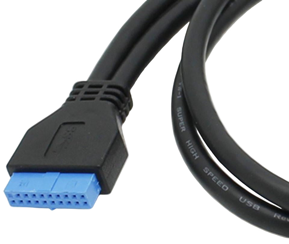 Motherboard Header 20pin Female to Dual USB 3.0 A Female Panel Mount Cable 0.5m