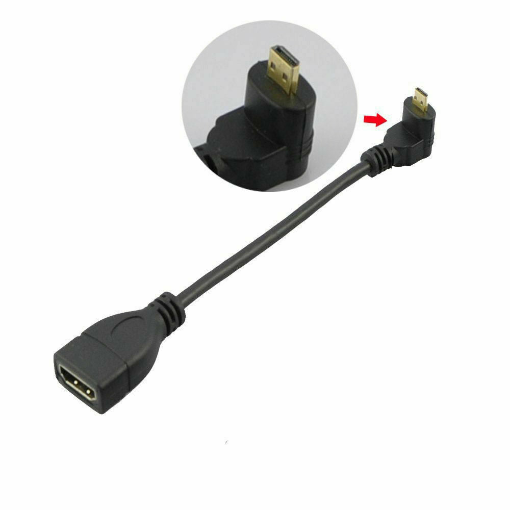 Micro HDMI Male to HDMI Female Adapter Cable for Camera Camcorder 0.15m