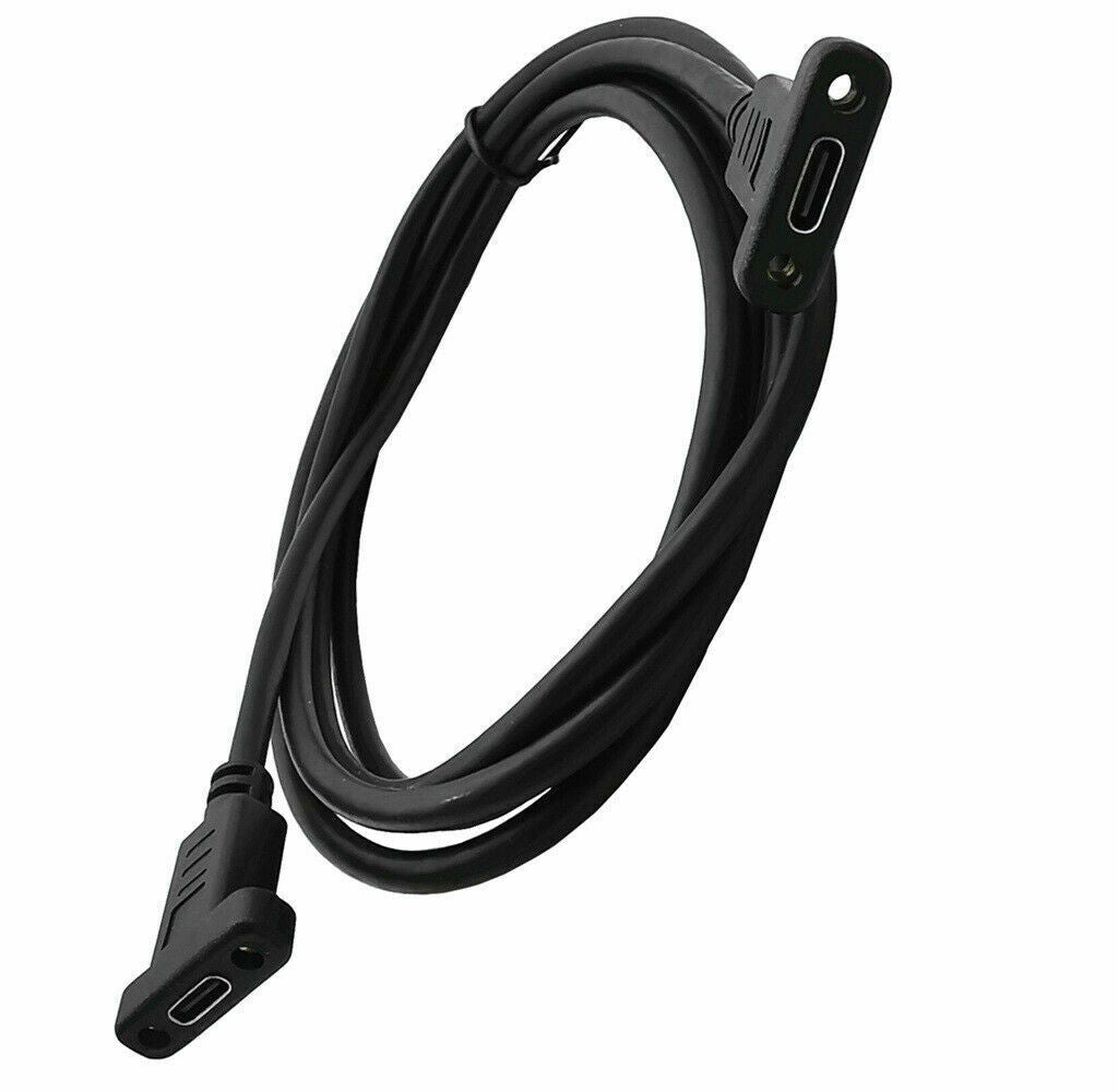 USB C Female to USB C Female Panel Mount Extension Cable USB 3.1 Gen2 3A