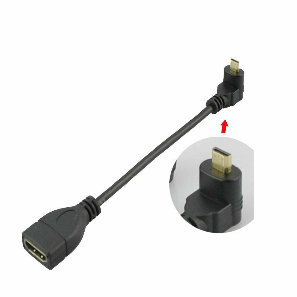 Micro HDMI Male to HDMI Female Adapter Cable for Camera Camcorder 0.15m
