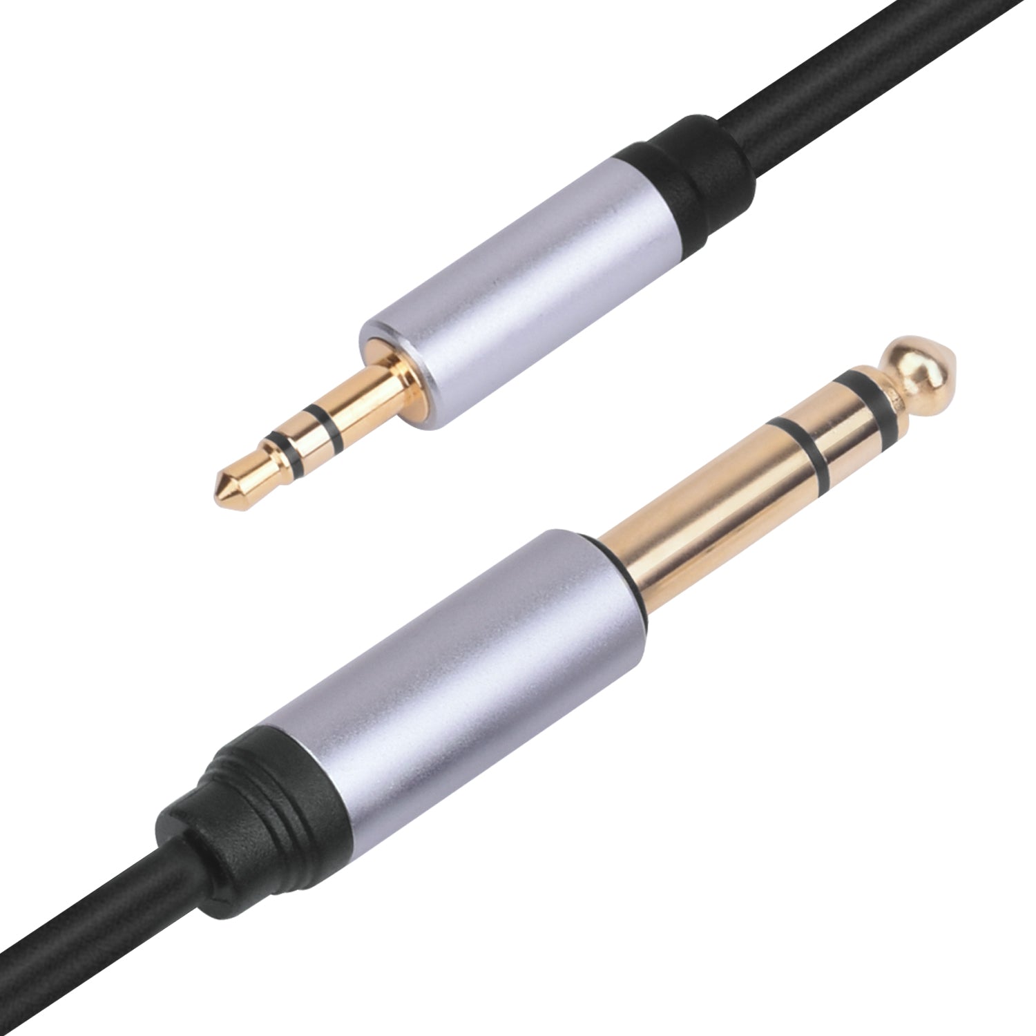 3.5mm to 6.35mm TRS Stereo Audio Extension Cable 1.8m