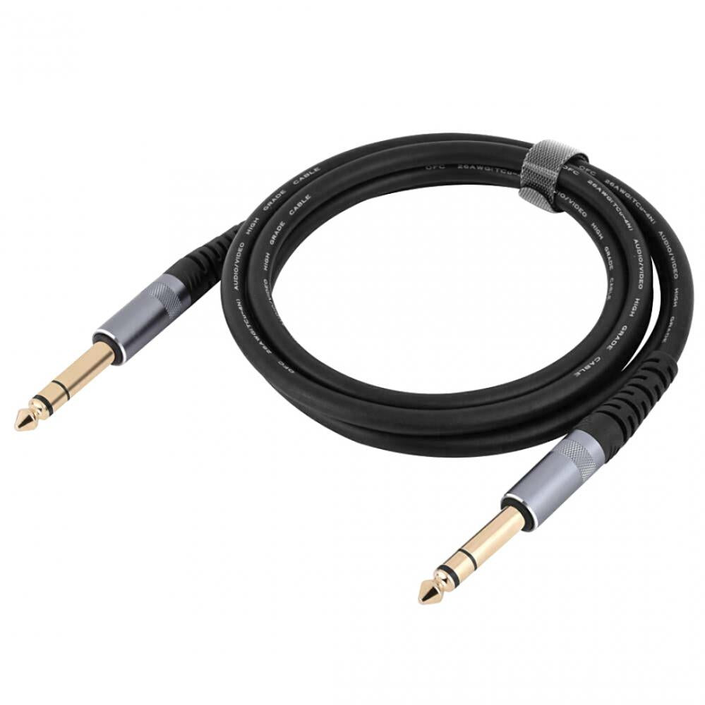 6.35mm TRS Male to Male Stereo Cable – Professional 1/4" Audio Lead 1m
