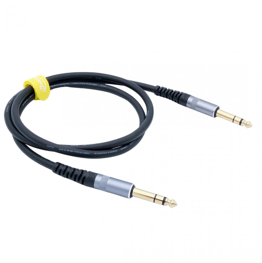 6.35mm TRS Male to Male Stereo Cable – Professional 1/4" Audio Lead 1m