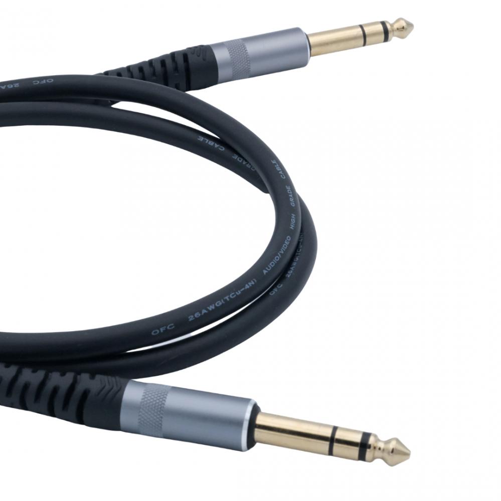 6.35mm TRS Male to Male Stereo Cable – Professional 1/4" Audio Lead 1m