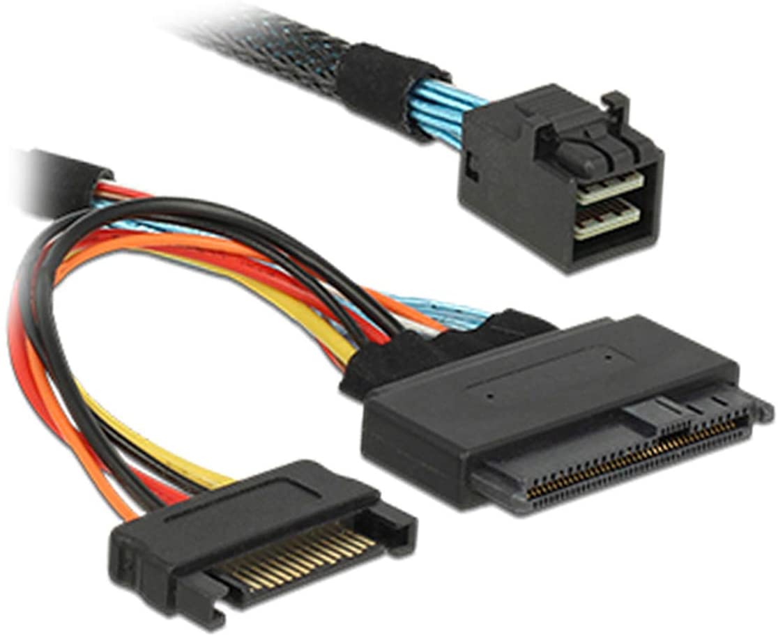 Mini SAS SFF-8643 to U.2 SFF-8639 U2 NVME SSD Data Cable 12Gbps 0.8m