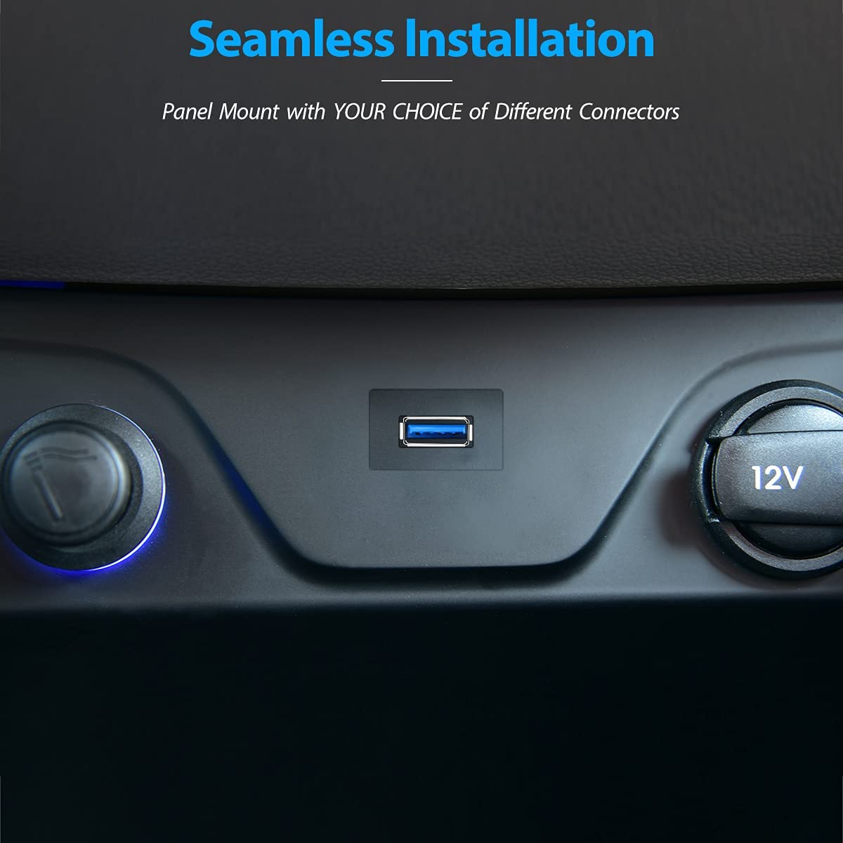 USB 3.0 Type A Male to Female Dash Mount Cable