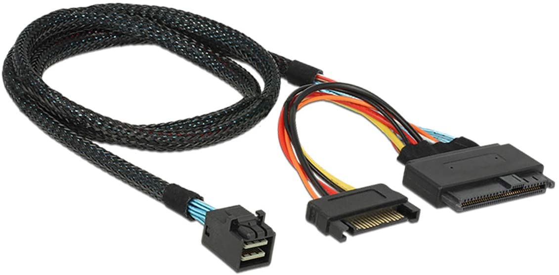 Mini SAS SFF-8643 to U.2 SFF-8639 U2 NVME SSD Data Cable 12Gbps 0.8m