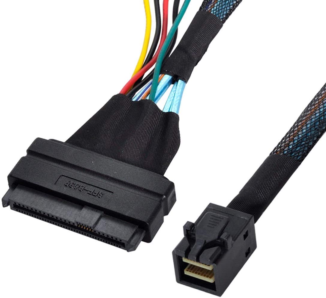 Mini SAS SFF-8643 to U.2 SFF-8639 U2 NVME SSD Data Cable 12Gbps 0.8m