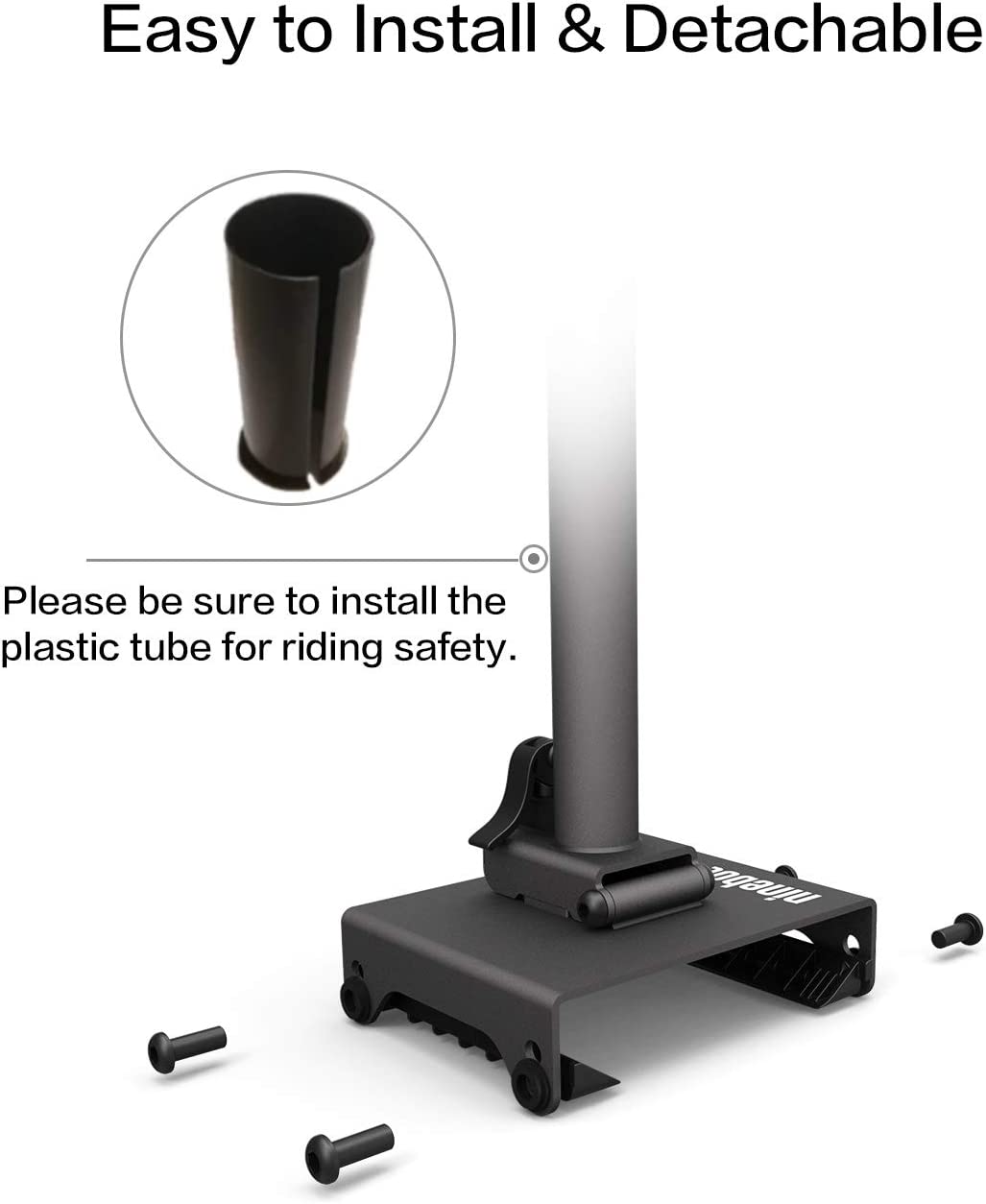 Segway Ninebot Electric Scooter Seat Saddle for MAX G30P and G30LP, Adjustable Comfortable and Shock Absorbing MAX Seat Saddle, Black, Large