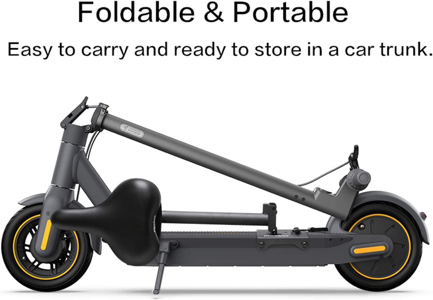 Segway Ninebot Electric Scooter Seat Saddle for MAX G30P and G30LP, Adjustable Comfortable and Shock Absorbing MAX Seat Saddle, Black, Large