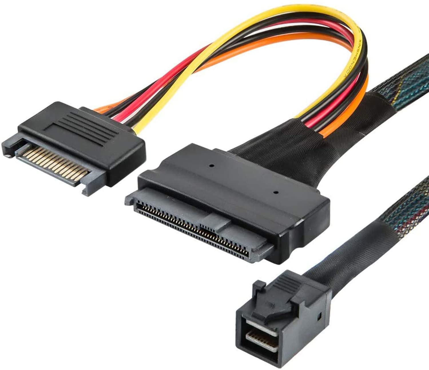 Mini SAS SFF-8643 to U.2 SFF-8639 U2 NVME SSD Data Cable 12Gbps 0.8m
