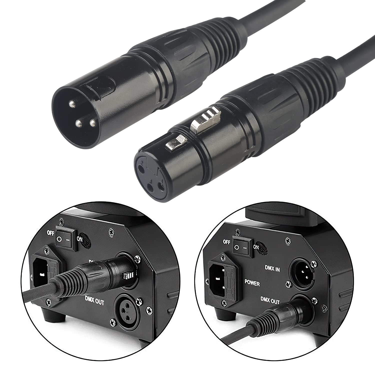 XLR 3 pin Male to XLR Female Audio Microphone Cable 5m