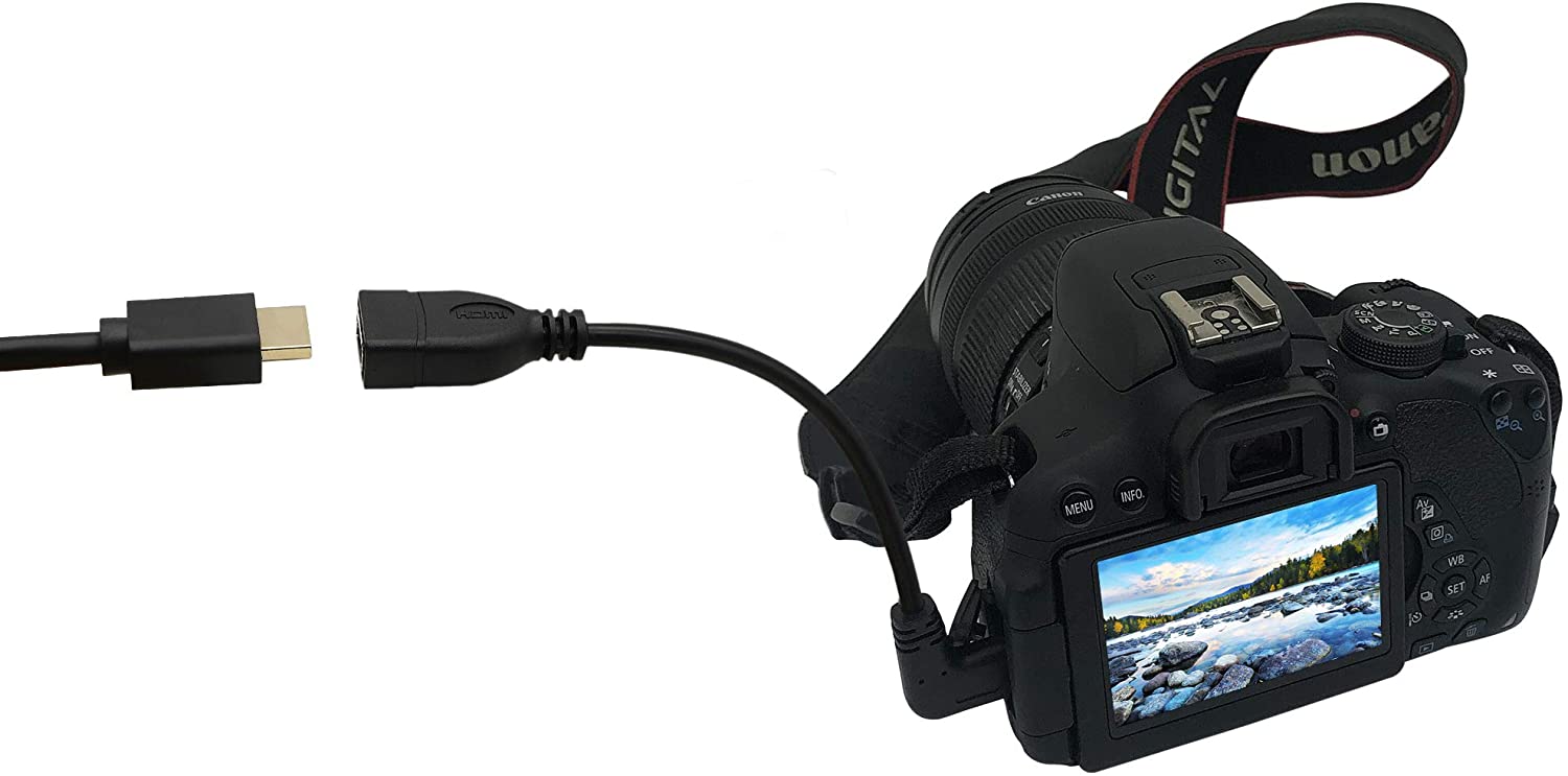 Mini HDMI to HDMI Female Cable – Male to Female Audio Video Converter