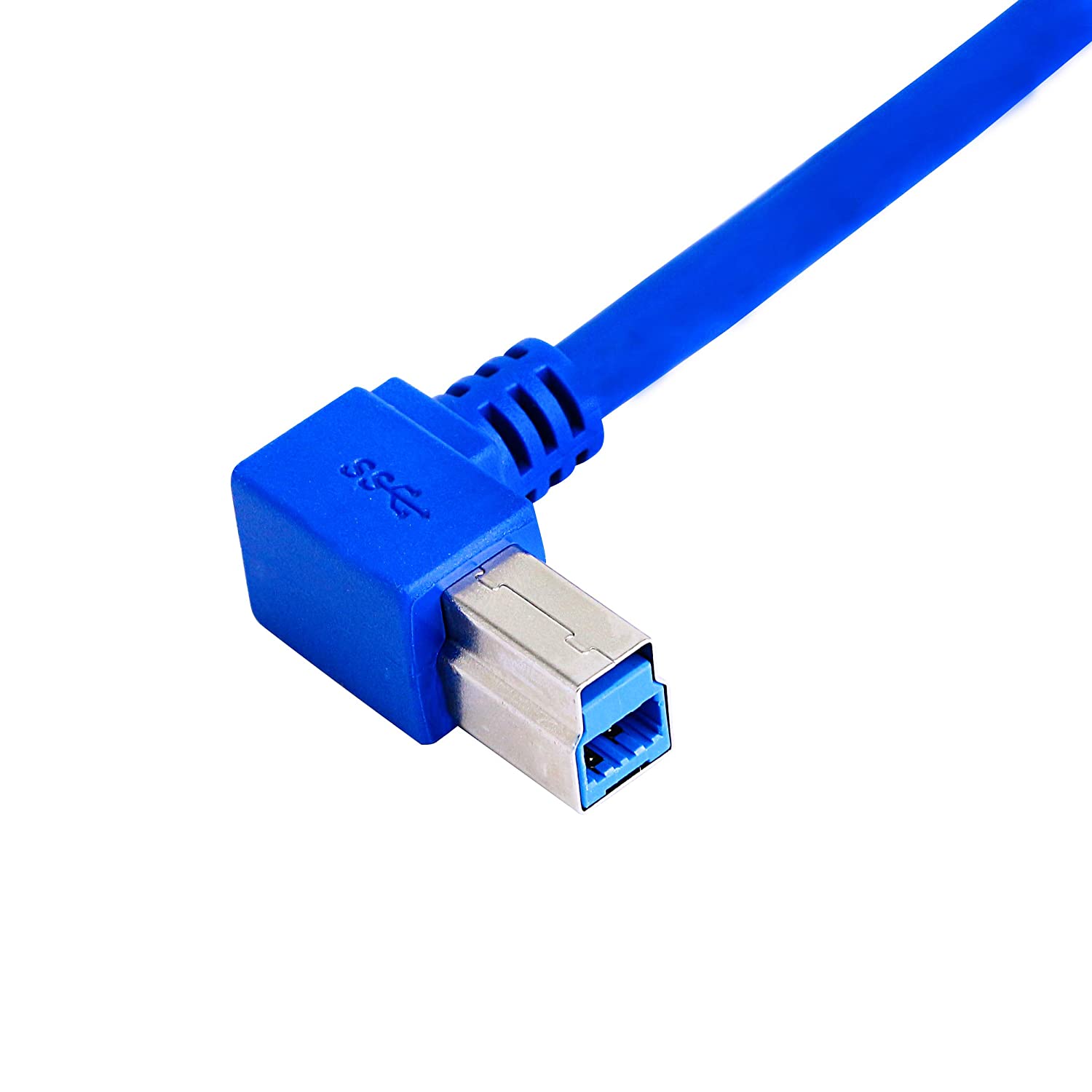 USB 3.0 Type B Angled Male to Female Printer Extension Cable with Panel Mount 50cm