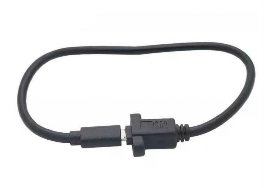 Micro-B USB 5 Pin Male to Female Panel Mount Extension Cable