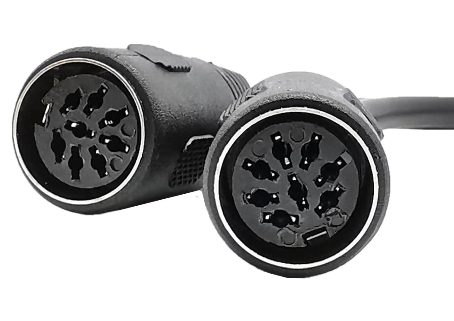 8-pin DIN Y splitter cable showing connectors