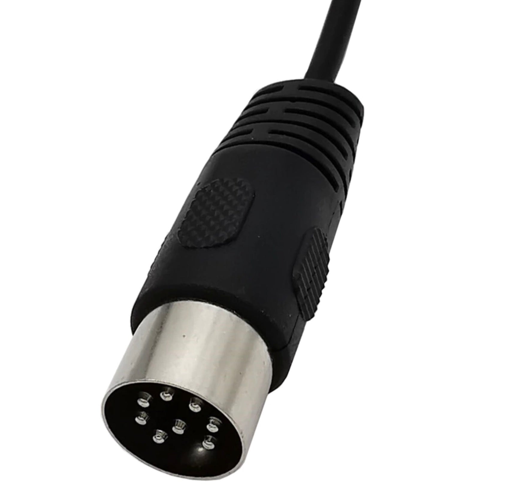 8-pin DIN to RCA cable showing length