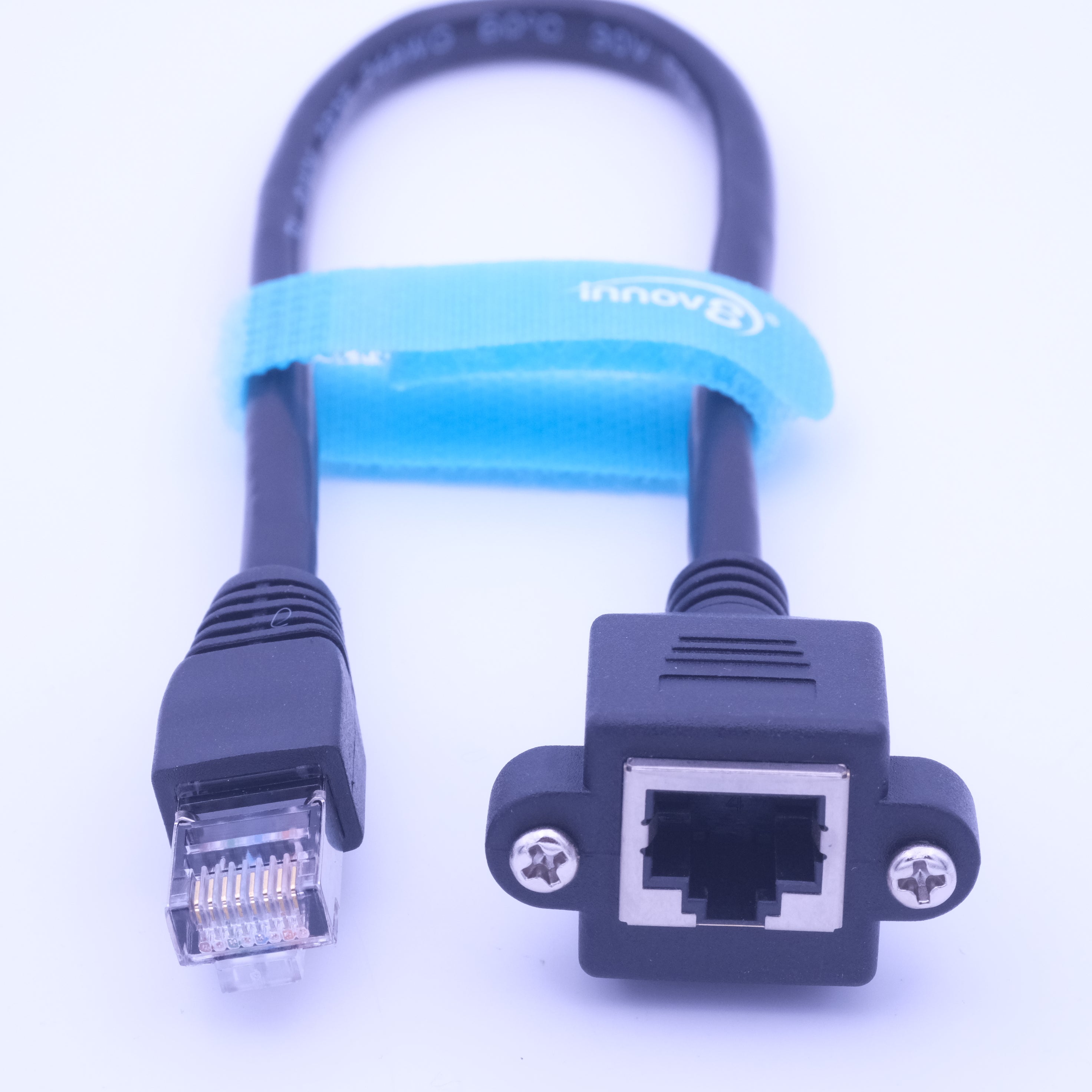 RJ45 Male to Female Panel Mount Ethernet Extension Cable Cat 5E/5 Cat 6
