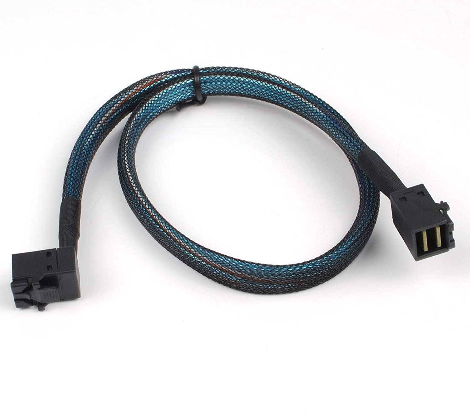 Internal Mini SAS HD SFF-8643 to SFF-8643 Angled Server Cable SAS 3.0 0.5m