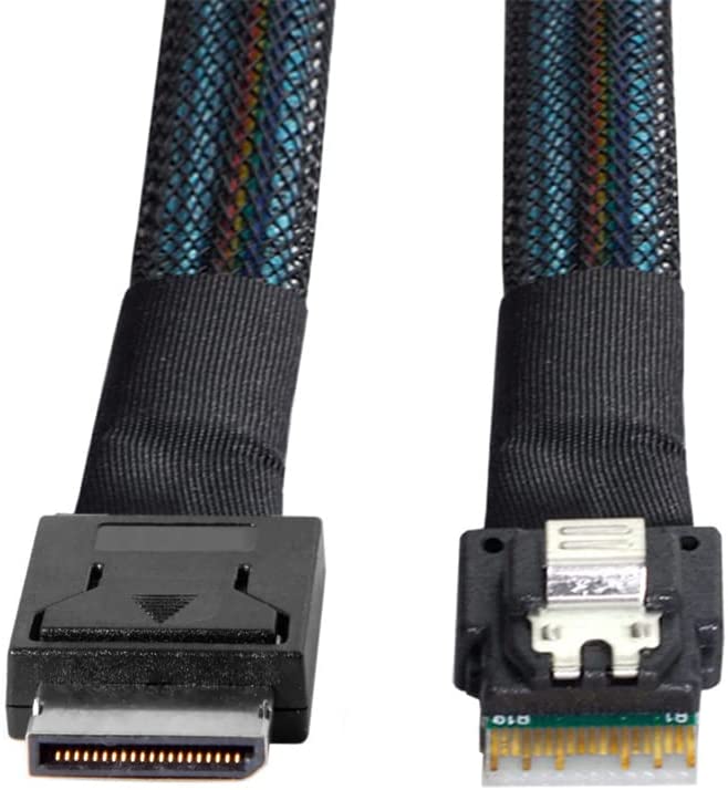 OcuLink PCIe PCI-Express SFF-8611 4i to SFF-8654 Slimline SAS SSD Data Active Cable 0.5m