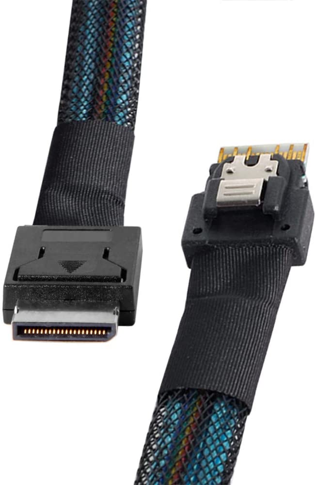 OcuLink PCIe PCI-Express SFF-8611 4i to SFF-8654 Slimline SAS SSD Data Active Cable 0.5m
